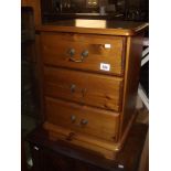 A soild pine 3 drawer bedroom chest