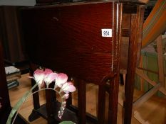 A small oak gate leg table.