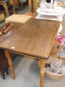 An oak dining table