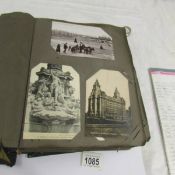 An album of approximately 380 old postcards together with a quantity of loose postcards.