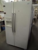 A large LG fridge with icemaker