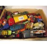 A quantity of mixed die-cast and plastic cars etc including Schuco,