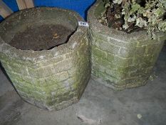 A pair of garden pots.