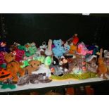 A large quantity of TY Beanie babies and bears.