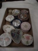 A box of trinket boxes etc.