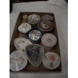 A box of trinket boxes etc.