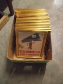 16 gilt framed Guinness advertising prints