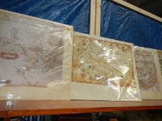 A quantity of prints of early maps including Falklands.