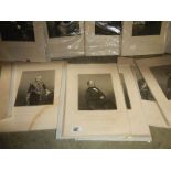A quantity of engravings of 19th century gentlemen.