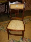 A good mahogany inlaid bedroom chair.