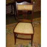 A good mahogany inlaid bedroom chair.