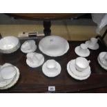 An set of Aynsley Golden Crown tea cups and saucers with other Aynsley porcelain items