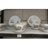 A Regency hunting pattern tea set.