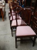 A set of 5 Georgian style dining chairs.