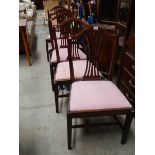 A set of 5 Georgian style dining chairs.