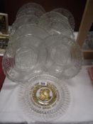 A quantity of Coronation glass plates etc.