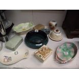 A quantity of misc. including Sylvac dish, Spode Fortuna lidded dish etc.