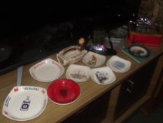 A quantity of Wade pin trays/ashtrays and other items