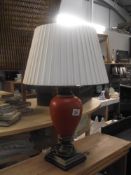 A table lamp