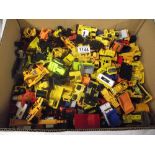 Box of die-cast toy construction themed models