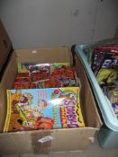 A box of Scooby Doo cards and magazines