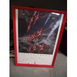 A framed and glazed print of the Red Arrows