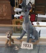 A large Wade Disney dog and a smaller example.