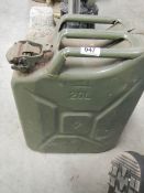 A 20 litre jerry fuel can.