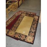 3 matching pattern rugs (2 black and red,