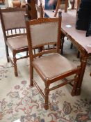 A good quality oak table and 6 chairs.