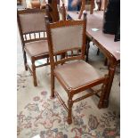 A good quality oak table and 6 chairs.