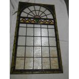 2 items of leaded and stained glass. Approximately 23.5" x 41.
