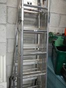 A quantity of good aluminium ladders.