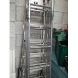 A quantity of good aluminium ladders.