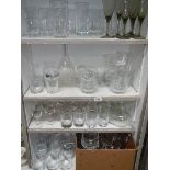 4 shelves of glass.