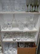 4 shelves of glass.