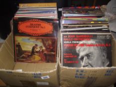 2 boxes of LPs mainly classical