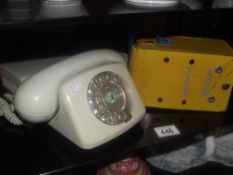 A vintage dial telephone and a BT detector 4A