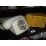 A vintage dial telephone and a BT detector 4A