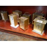 A quantity of carriage clocks.