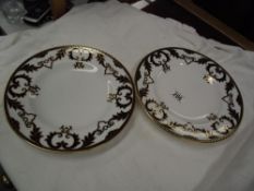 2 Royal Crown Derby cabinet plates