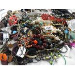 A large mixed lot of costume jewellery.