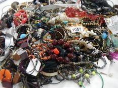 A large mixed lot of costume jewellery.