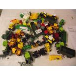 Box of toy tractors