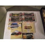 Eight boxed Corgi toy trams and bus models including Corgi Classics