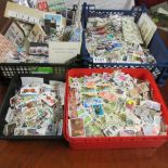 4 boxes of stamps including world and GB