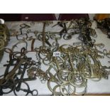 A large quantity of horse bits etc.