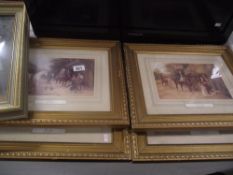 4 framed and glazed pictures of bygone days and 3 framed and glazed pictures of children