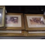 4 framed and glazed pictures of bygone days and 3 framed and glazed pictures of children