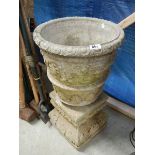 A large garden urn.